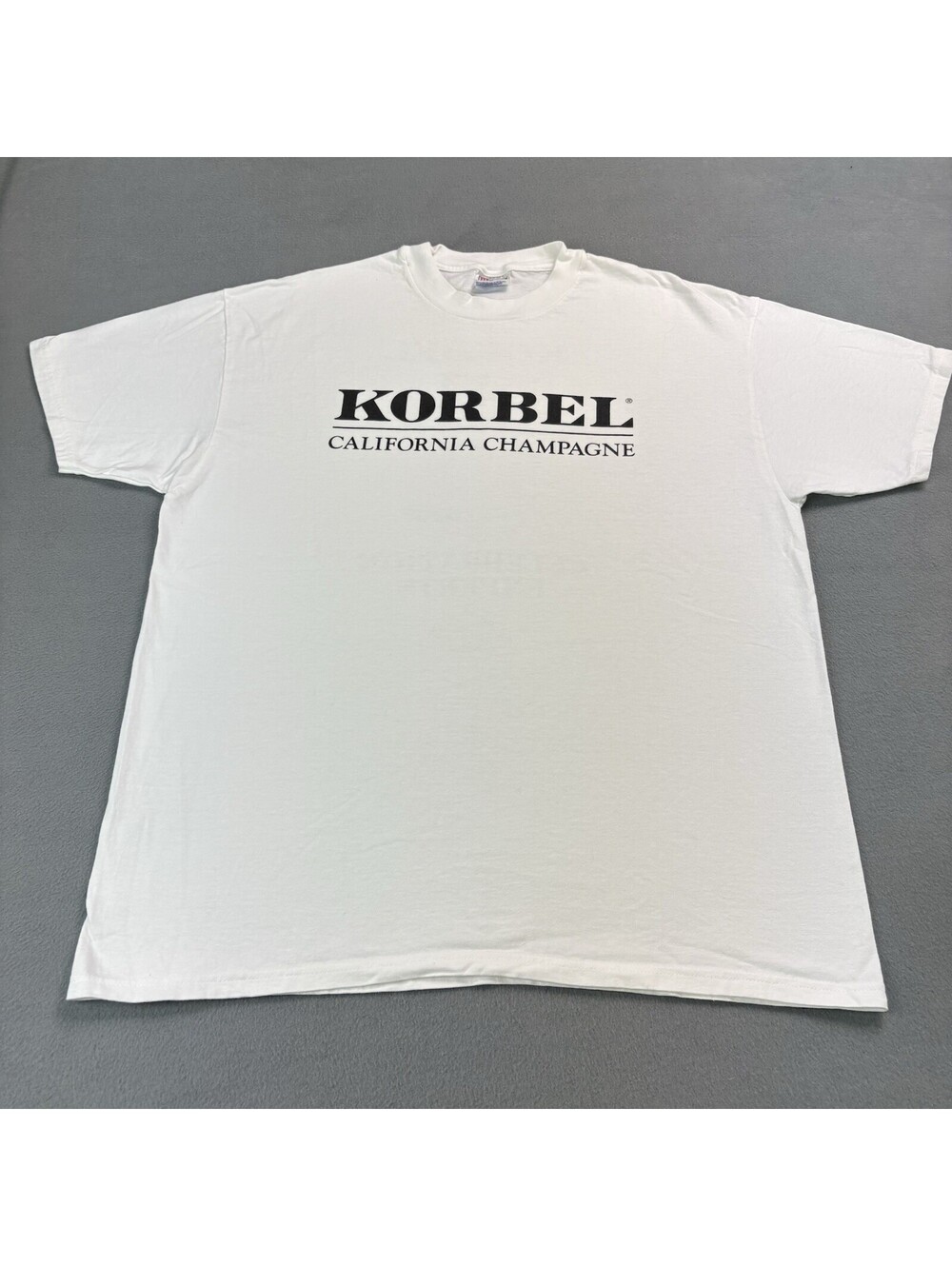 Vintage Korbel California Champagne T Shirt Size XL White